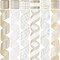 Christmas Ribbon Wired 2.5 Inch, 6 Rolls 36 Yards Glitter Champagne Gold Christmas Tree Ribbon Garland Ivory and Gold Wired Ribbon for Wreaths, Bows, Ribbon for Christmas Decor